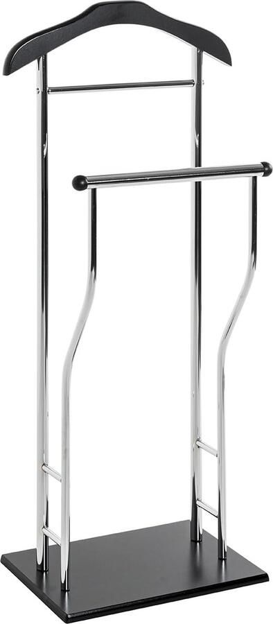 Goodivery Moderne Dressboy Kledingstandaard met Chroom en Zwarte Afwerking voor Stijlvolle Organisatie