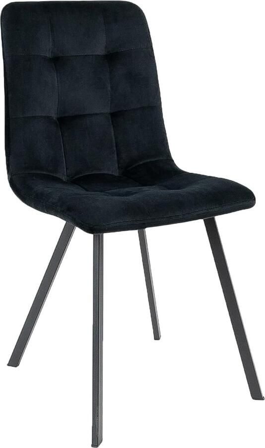 Goodivery Moderne Eetkamerstoel met Fluweel en Stalen Frame in Meerdere Kleuren