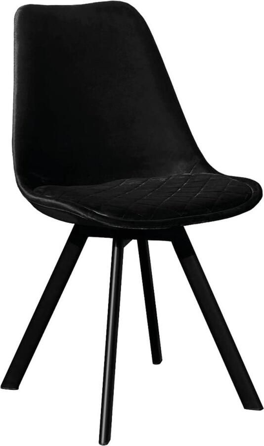 Goodivery Moderne Eetkamerstoel Soof met Luxe Fluwelen Zitting en Diamantpatroon