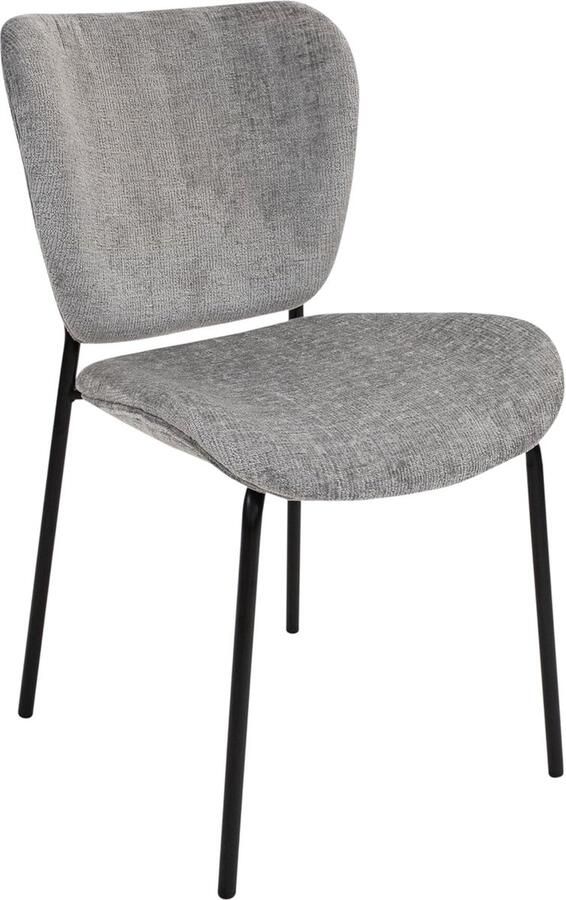 Goodivery Moderne Eetkamerstoel van Chenille met Open Rugleuning in Verschillende Kleuren