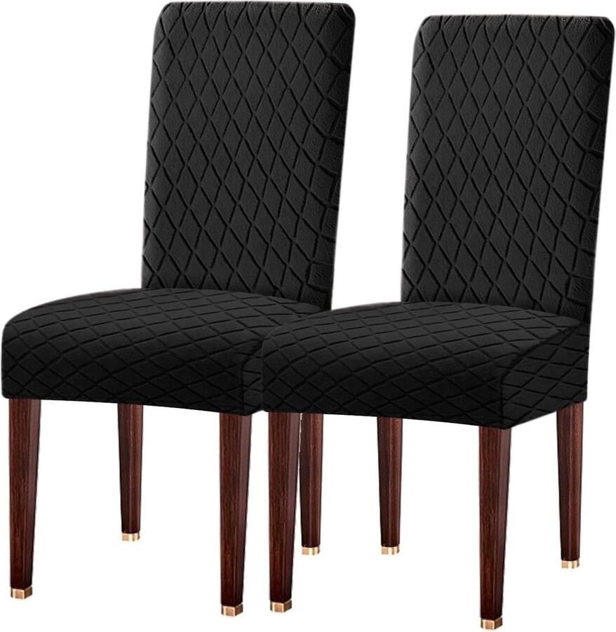 Goodivery Moderne Elastische Stoelhoezen Set van 2 voor Eetkamer en Keuken