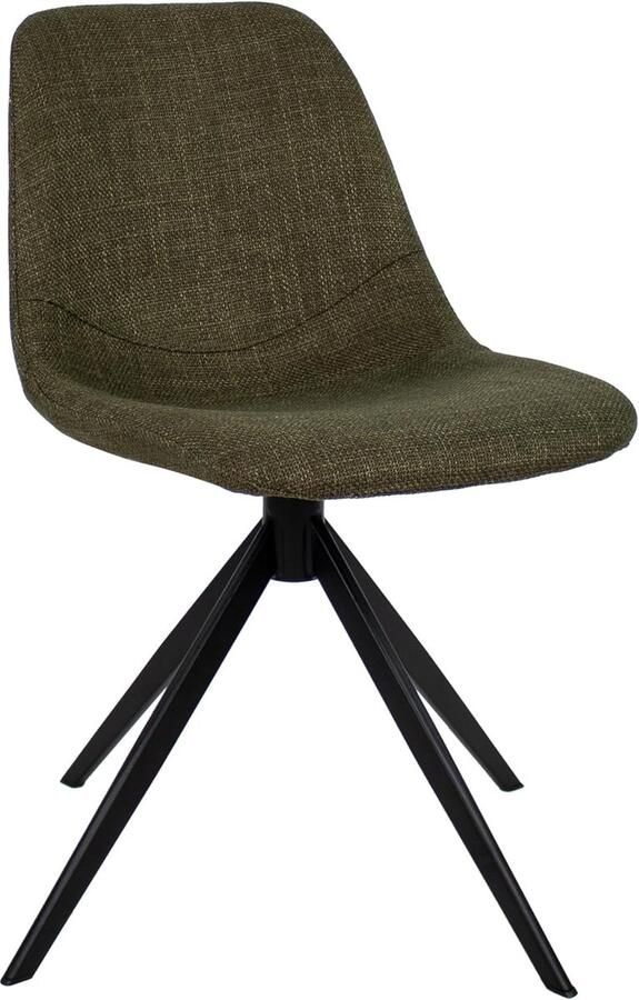 Goodivery Moderne en Comfortabele Eetkamerstoel Groen met Katoen en Metaal Verkrijgbaar in Verschillende Kleuren