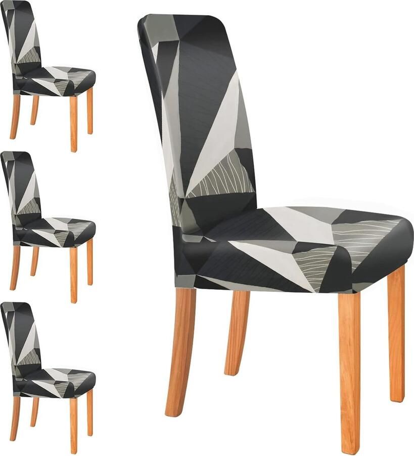 Goodivery Moderne en Elastische Stoelhoezen Set van 4 voor Stijlvolle en Praktische Interieurvernieuwing