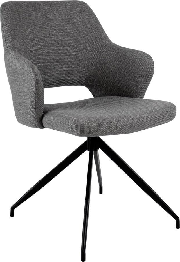Goodivery Moderne Grijze Nora Eetkamerstoel met Luxe Textuur en Kleuropties