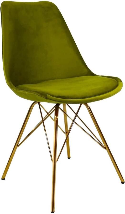 Goodivery Moderne Groene Fluwelen Eetkamerstoel Met Stalen Frame Verkrijgbaar in Meerdere Kleuren