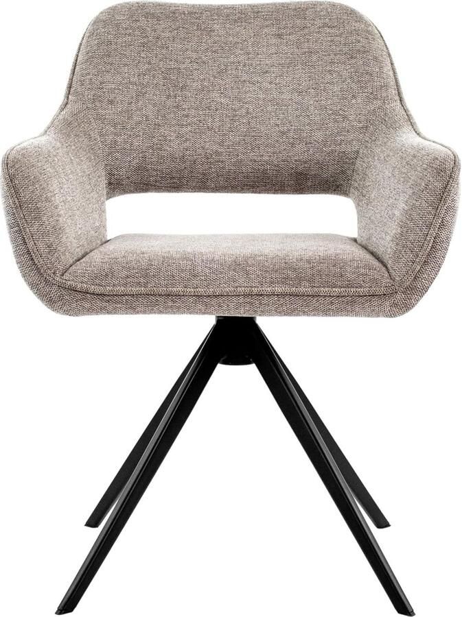 Goodivery Moderne Miyo Eetkamerstoel Taupe met Draaibare Basis en Verschillende Kleuren Beschikbaar