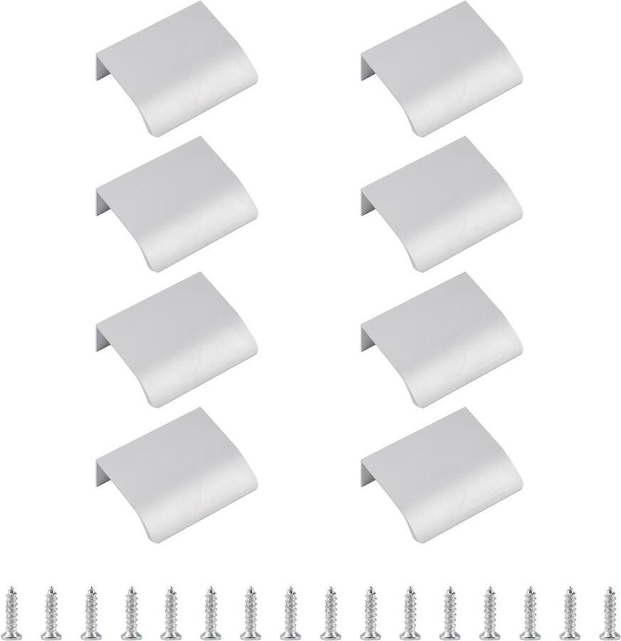 Goodivery Moderne Onzichtbare Handgrepen voor Luxe Lades en Kasten Set van 8 Stuks