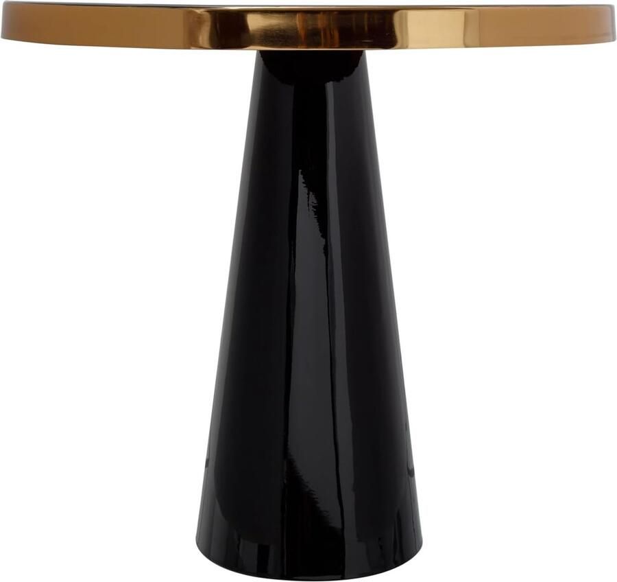 Goodivery Moderne Ronde Bijzettafel van Metaal met Glanzende Lak Elegant en Stijlvol Ontwerp