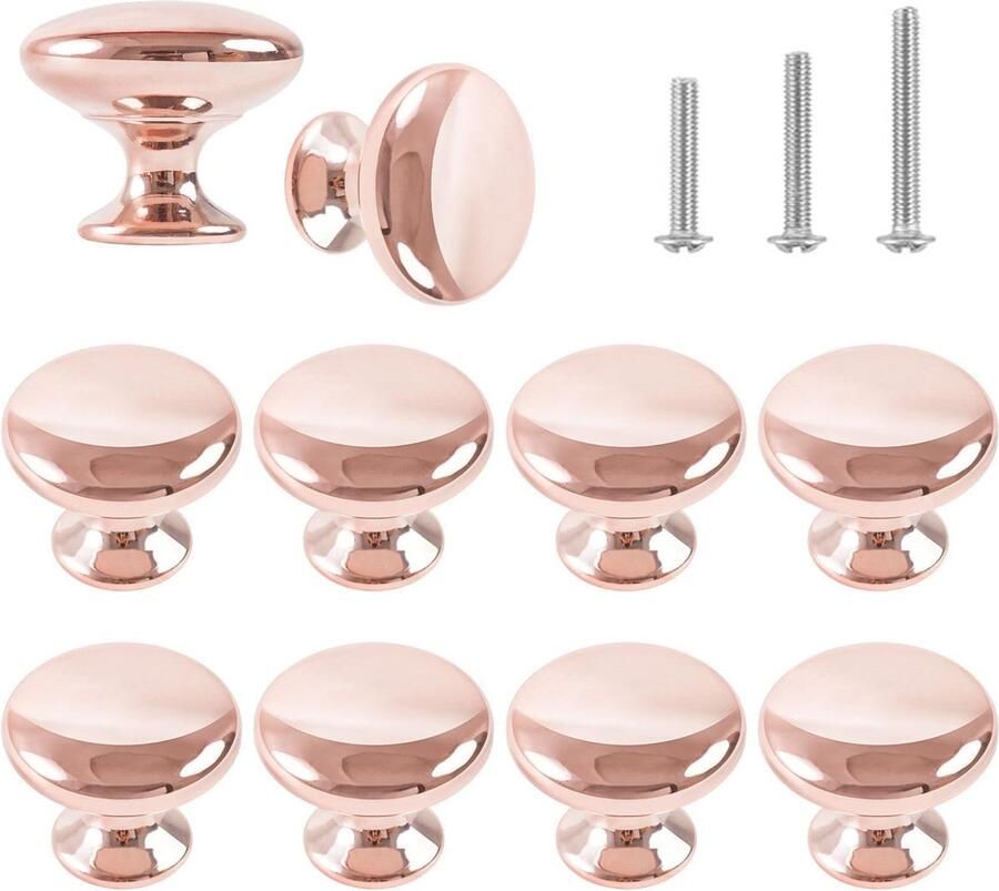 Goodivery Mooie Roségouden Meubelknoppen voor Ruimtes in Huis Set van 10 Stuks