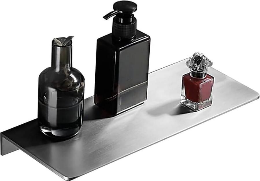 Goodivery Multifunctioneel 30 cm Wandplankje voor Badkamer Keuken en Slaapkamer zonder Boren
