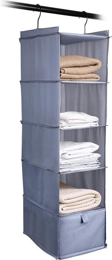 Goodivery Multifunctionele Hangende Opbergoplossing met 5 Vakken en 1 Lade voor Kleding en Accessoires