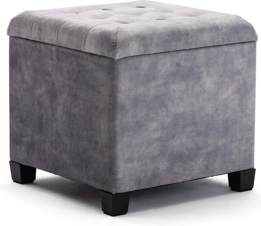 Goodivery Multifunctionele Opberghocker in Fluweel voor Stijlvolle Woonkamers en Speelruimtes