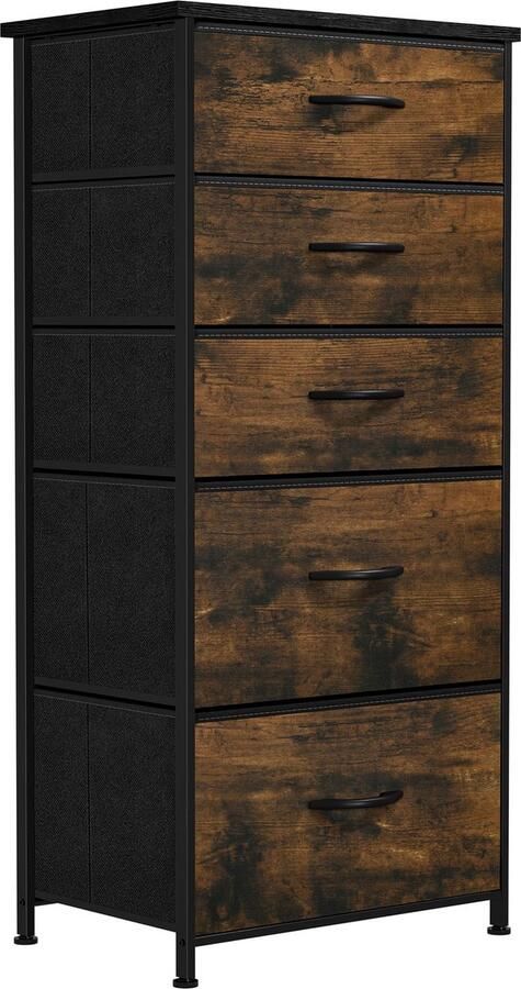 Goodivery Multifunctionele Opbergkast Met 5 Ruime Stoffen Laden Voor Woonruimtes