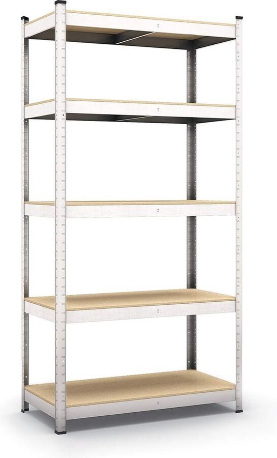 Goodivery Opbergrek Verzinkt Capaciteit tot 350 kg Afmetingen Plankenrek Kelder Werkplaatsstelling Heavy Duty 170 x 80 x 30 cm