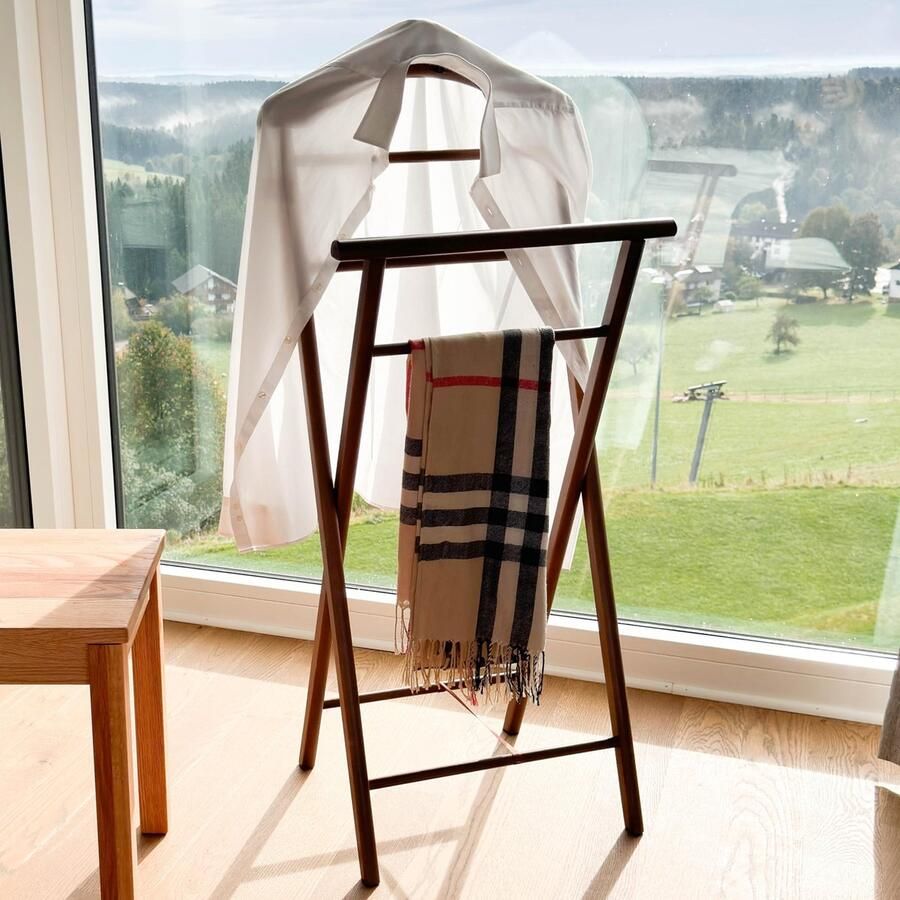 Goodivery Opvouwbare Houten Kledingstandaard voor Slaapkamer en Badkamer Drie Kleuren Opties