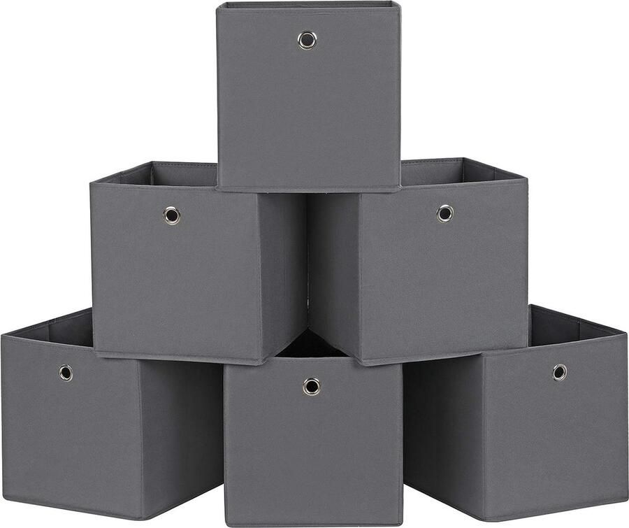 Goodivery Opvouwbare opbergdoos 2 stuks met vingergat 30 x 30 x 30 cm 6 stuks