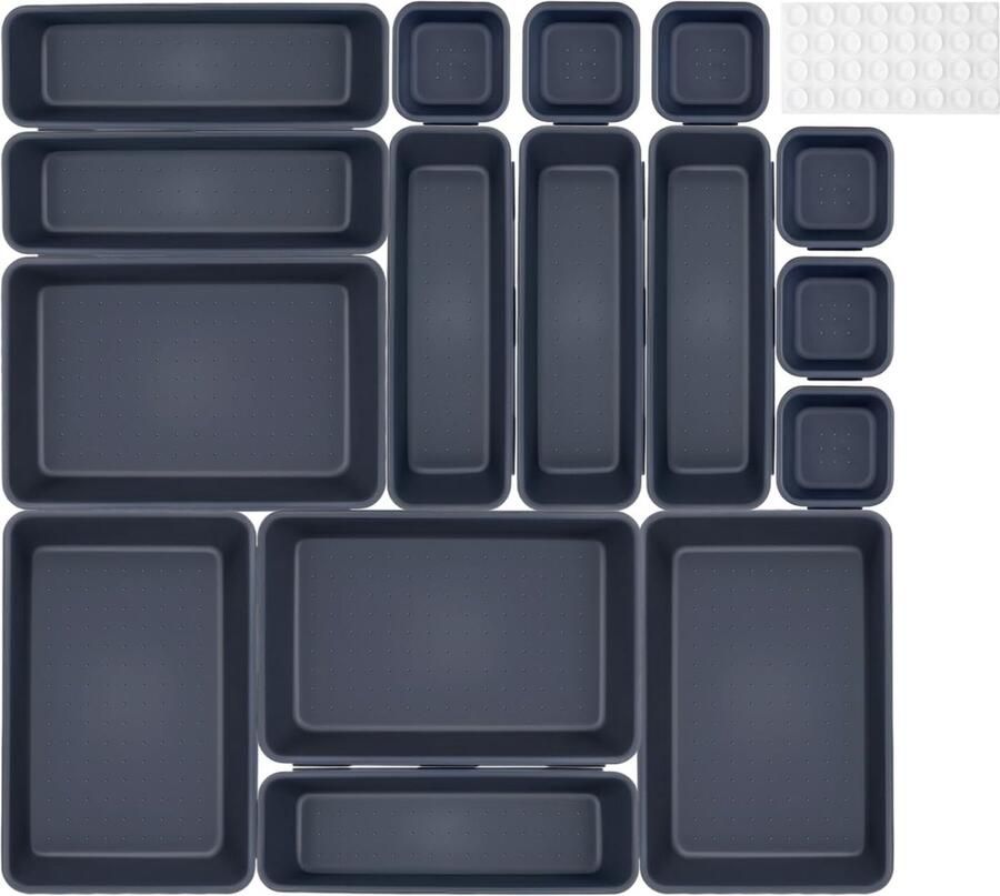 Goodivery Praktisch Schubladen Organizer Set van 16 Stuks voor Opbergruimtes