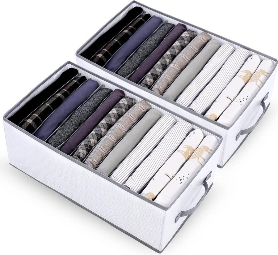 Goodivery Praktische Opbergoplossing voor Kledingkasten met 12 Vakken en Opvouwbaar Ontwerp 2 Stuks