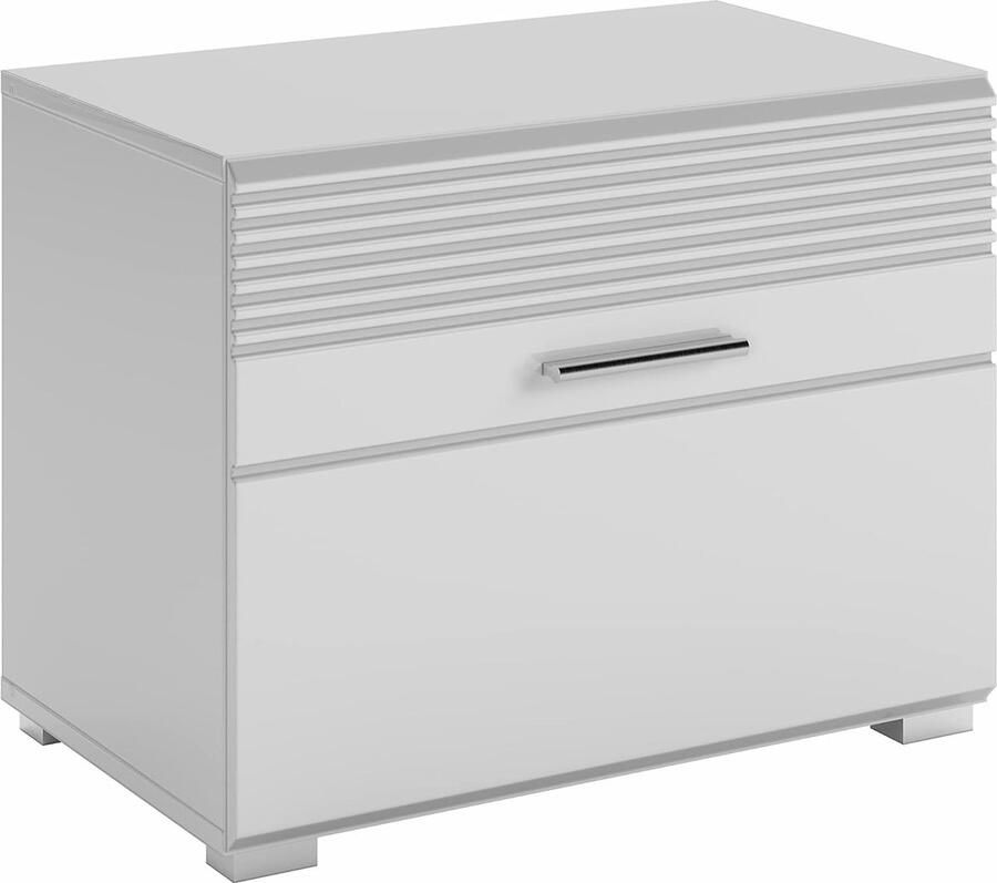 Goodivery Praktische Witte Schoenbank met Opbergruimte en Extra Plank voor Hal