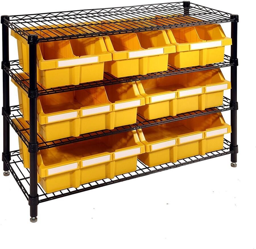 Goodivery Reksysteem met 4 planken en 7 bakken 91 4 x 36 2 x 76 2 cm