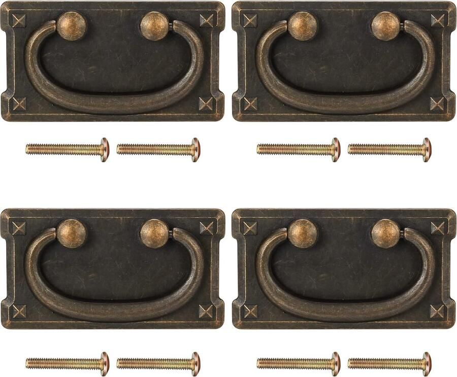 Goodivery Retro Stijl Meubelgrepen Set van 4 Antiek Ontwerp Ladegrepen voor Kasten en Dressoirs