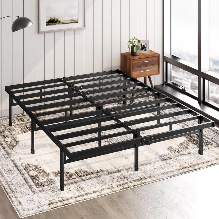 Goodivery Robuust Bedframe met Gemakkelijk Monteerbare Matrasdrager en Royale Opslagruimte Onder Bed