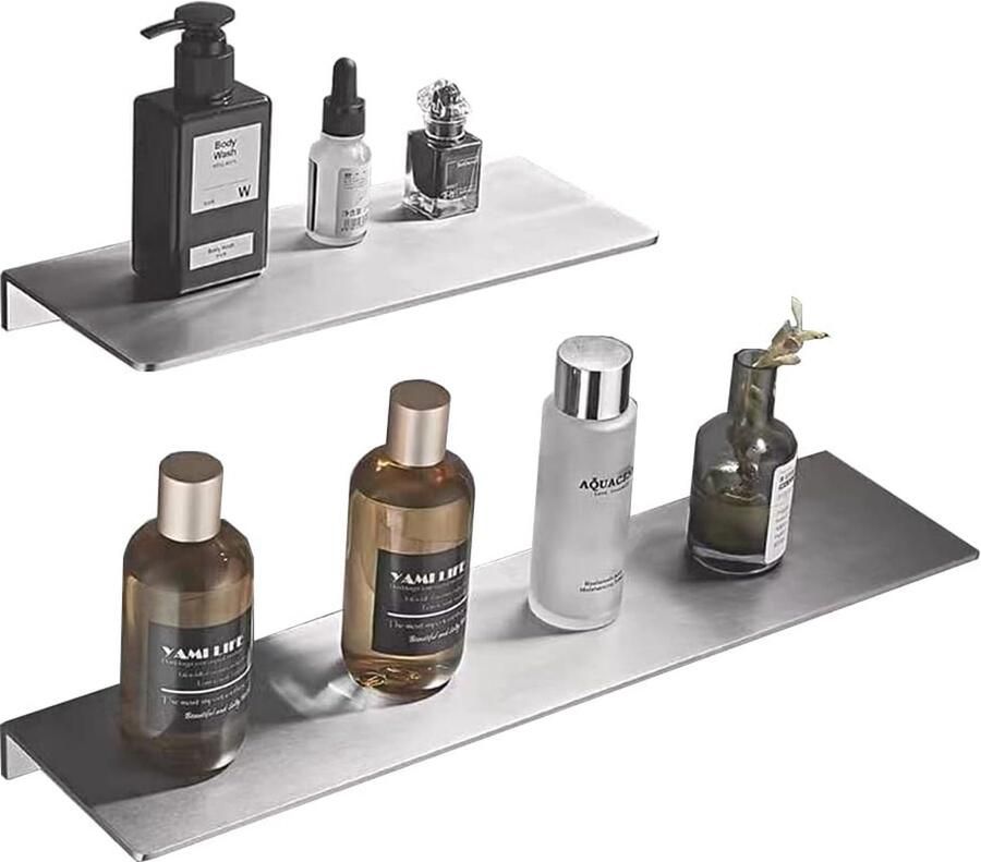 Goodivery Roestvrijstalen Wandplank voor Badkamer en Keuken Zonder Boren