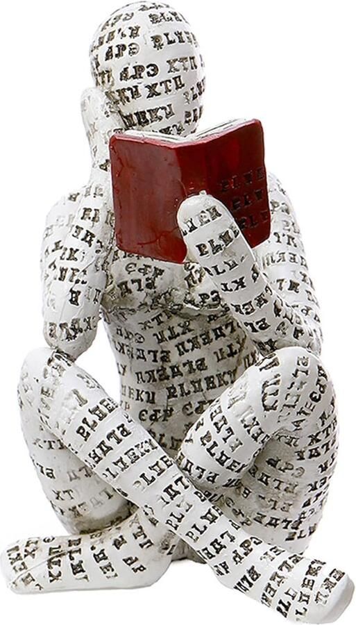 Goodivery Room Decor Pulp Reading Vrouwen Denker Standbeeld Esthetische Sculptuur Kamer Decoratie Moderne Abstracte Decoratie op Plank Tafel Bureau voor Woonkamer Kantoor Slaapkamer A