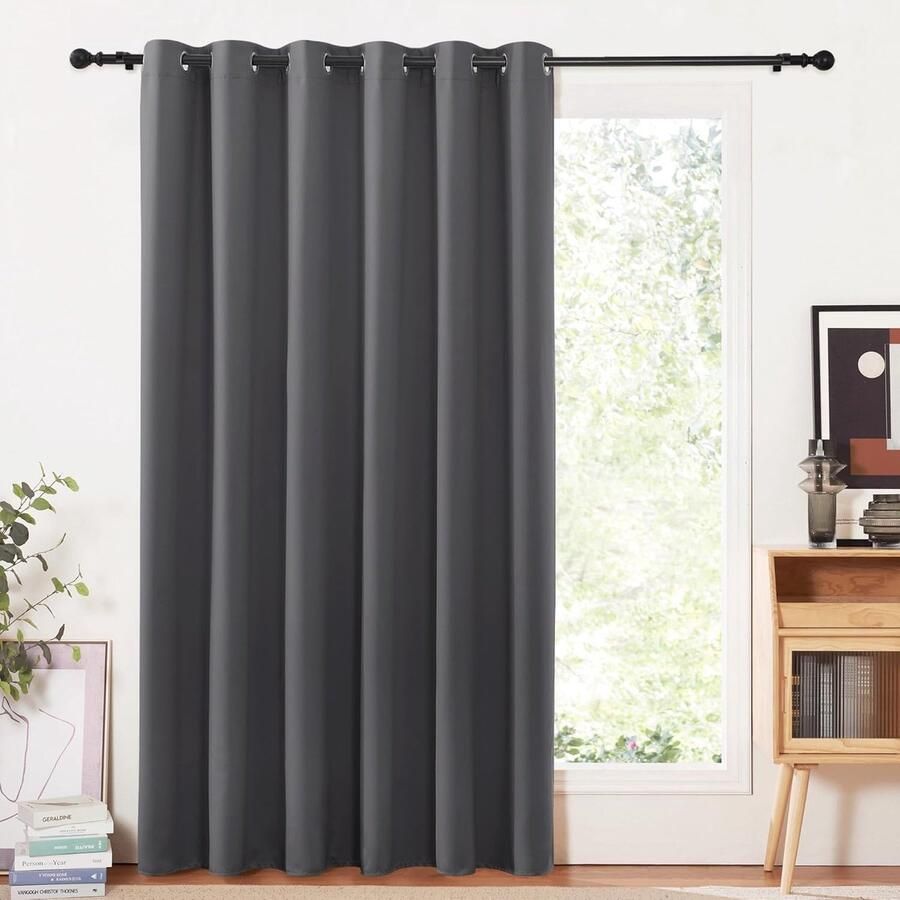 Goodivery Roomdivider gordijn ondoorzichtig gordijn met ogen 1 stuk 210 x 200 cm (h x b) verduisteringsgordijnen voor woonkamer thermogordijn koudebescherming extra brede gordijnen met inslagringen