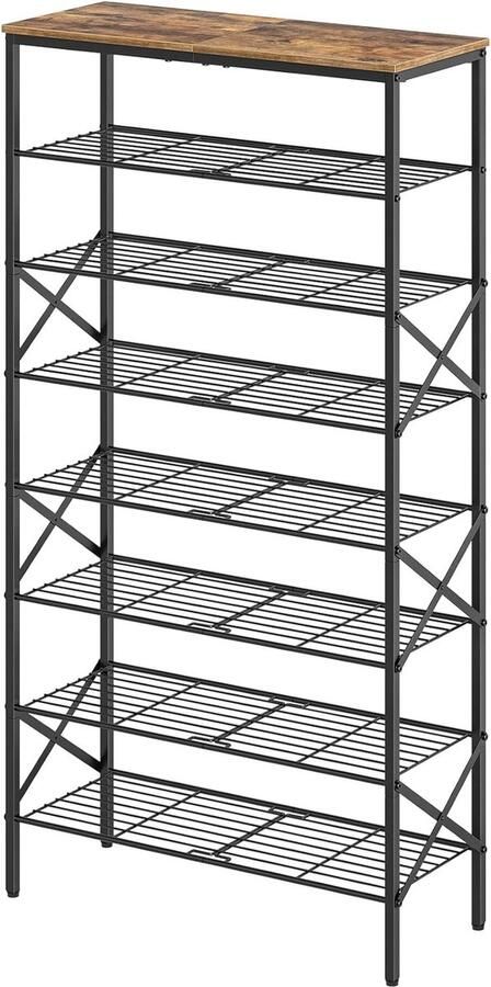 Goodivery Ruime Schoenenrek Met 8 Lagen Voor Maximaal 32 Paar Schoenen In Industriële Stijl