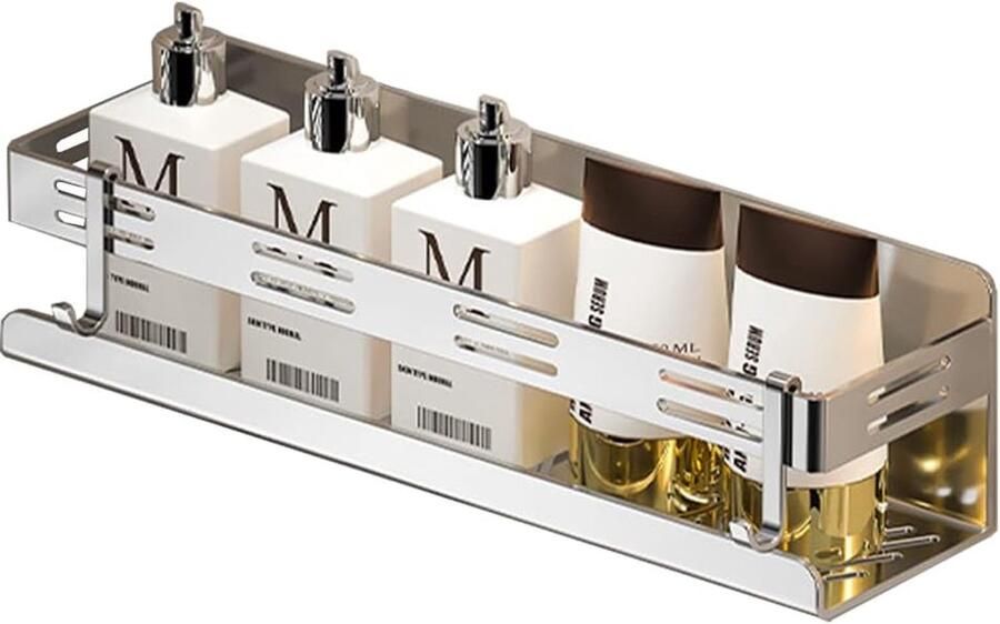 Goodivery Ruimtebesparend Douche Rek met Zelfklevende Bevestiging en Snelle Afvoer voor Badkamer en Keuken