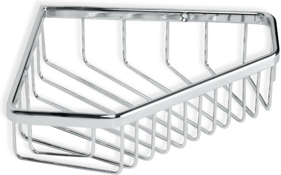 Goodivery Ruimtebesparende hoekmand met verchroomde afwerking en roestvrij ontwerp