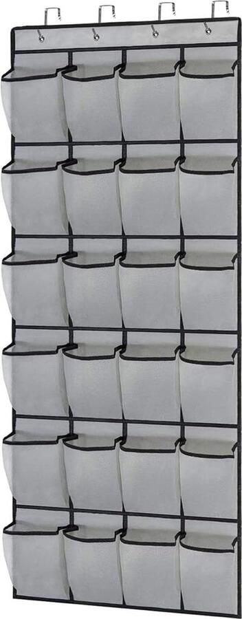 Goodivery Ruimtebesparende Opbergoplossing voor Deur met 24 Mesh Vakken voor Schoenen en Accessoires