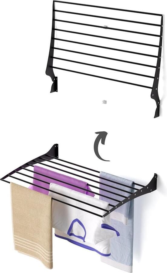 Goodivery Ruimtebesparende Opvouwbare Kledingdroger voor Binnen- en Buitengebruik Gemaakt van Aluminium en Staal