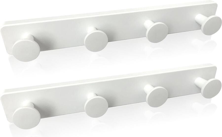 Goodivery Ruimtevriendelijke Wandkapstok met Vier Haken voor Kamers