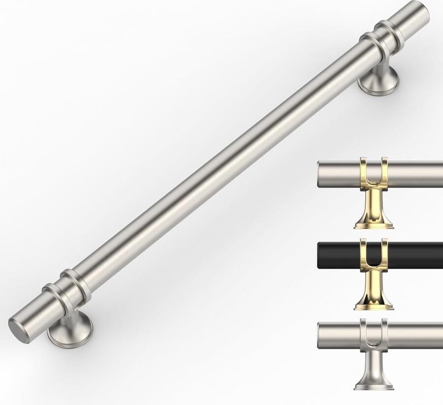 Goodivery Set van 10 Luxe Kastgrepen met Nikkel Goud Finish en Knurled Design