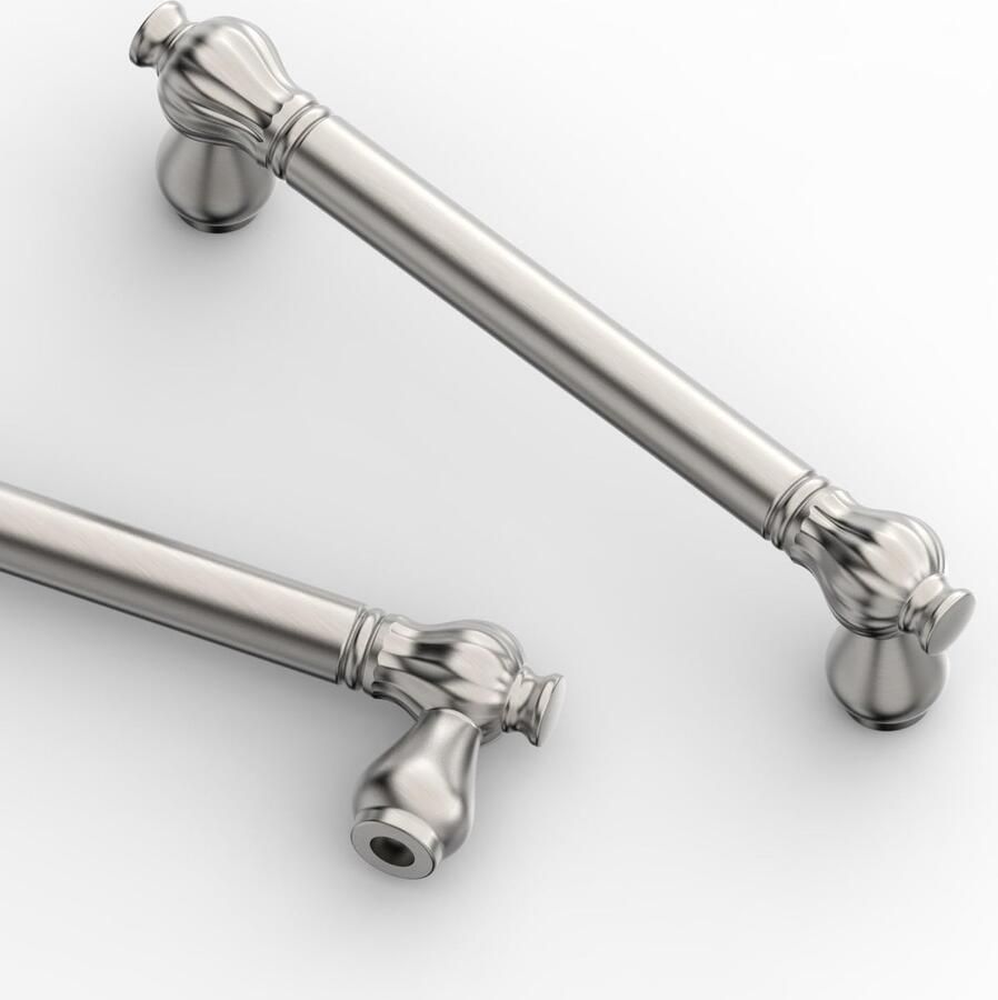 Goodivery Set van 10 Moderne Geborstelde Nikkel Handgrepen voor Keuken en Meubels