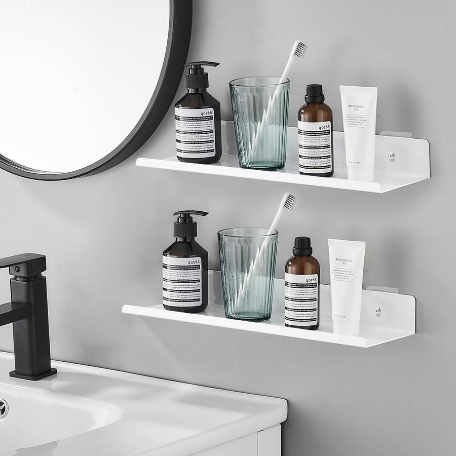 Goodivery Set van 2 Zwevende Wandplanken voor Keuken Badkamer en Kantoor