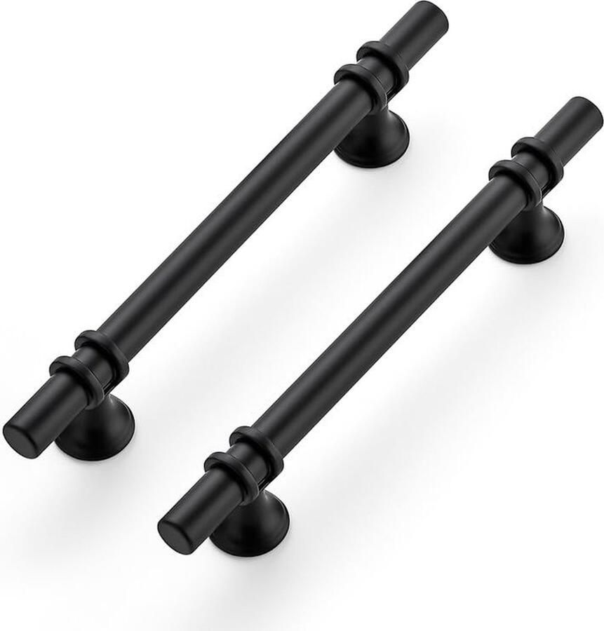 Goodivery Set van 20 Zwarte Kast- en Meubelgrepen met Ronde Sokkel voor Keuken en Kasten