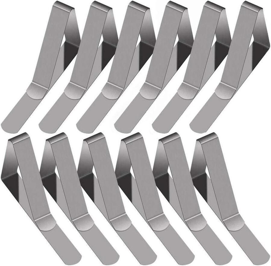 Goodivery Set van 30 Roestvrijstalen Tafelkleedhouders voor Binnen en Buiten Gebruik