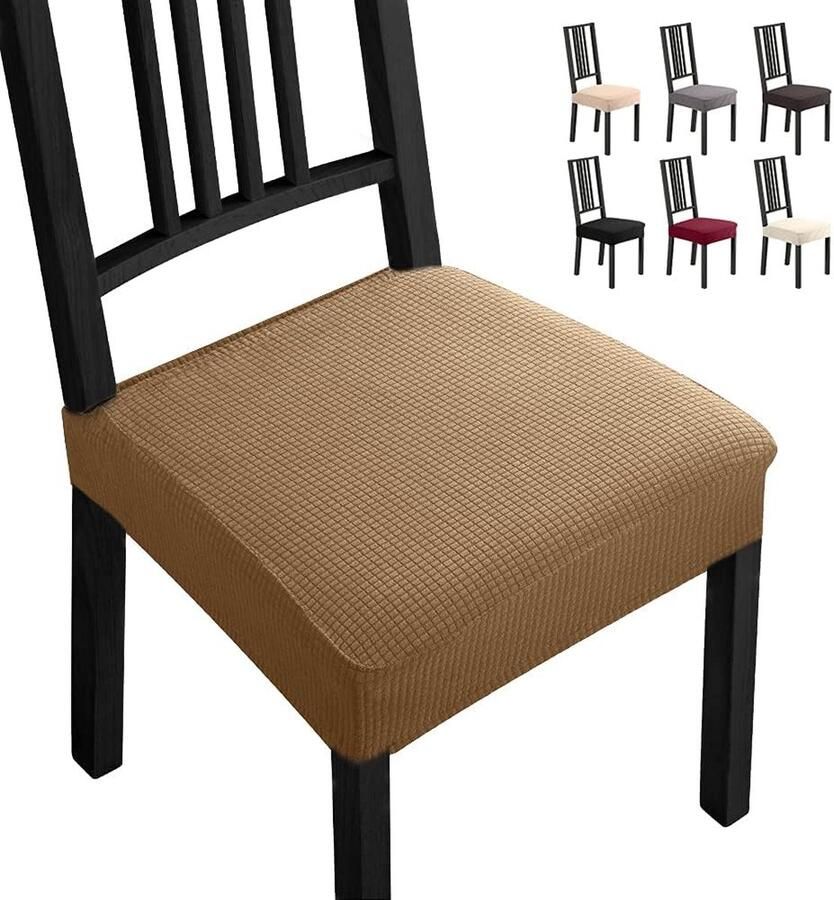 Goodivery Elastische Stoelhoezen Set van 6 Stuks voor Moderne Bescherming en Stijlvolle Upgrade