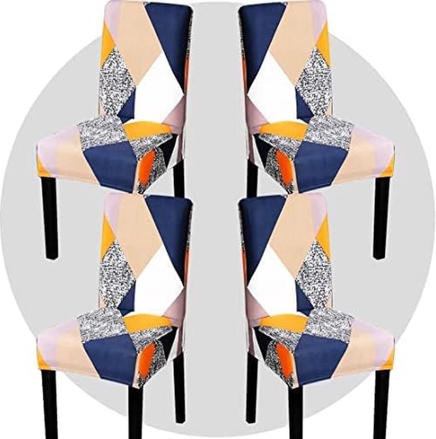 Goodivery Set van 4 Rekbare Stoelhoezen voor Eetkamer Keuken en Feestlocaties