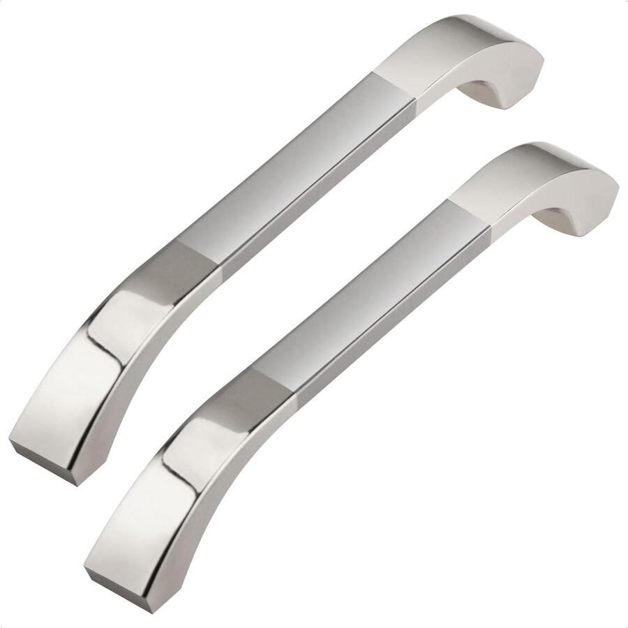 Goodivery Set van 6 Moderne Zilverkleurige Handgrepen voor Meubels met Schroefmaten