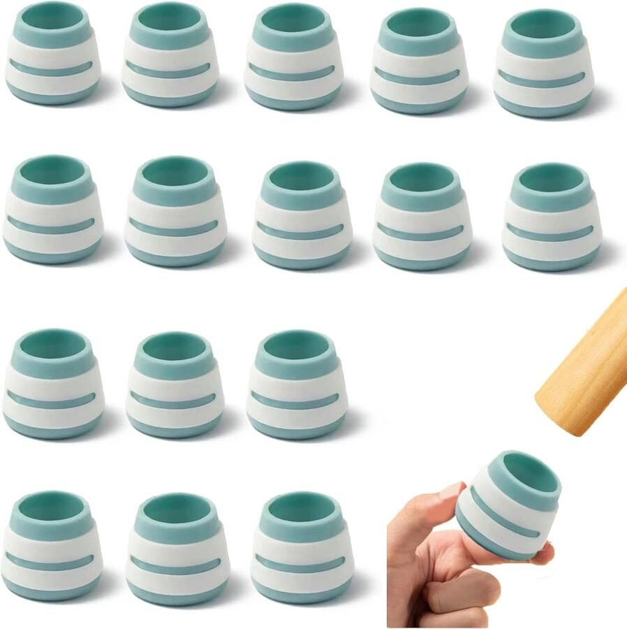 Goodivery Silicone Beschermkappen voor Stoel- en Tafelpoot Set van 16 Geschikt voor Alle Vloeren