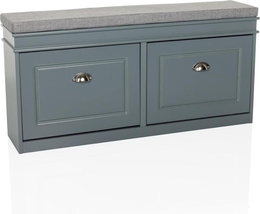 Goodivery Slim Schoenkast Met Zitting En Verstelbare Schuifpanelen Voor Compacte Opslag 104 x 51 x 24