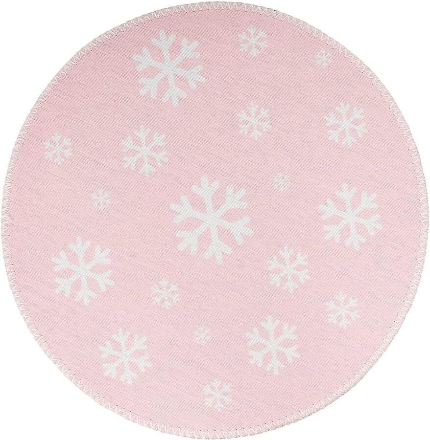 Goodivery Speelkleed voor Kinderen in Zachte Pasteltinten met Sneeuwvlokkenmotief Rond 160 cm