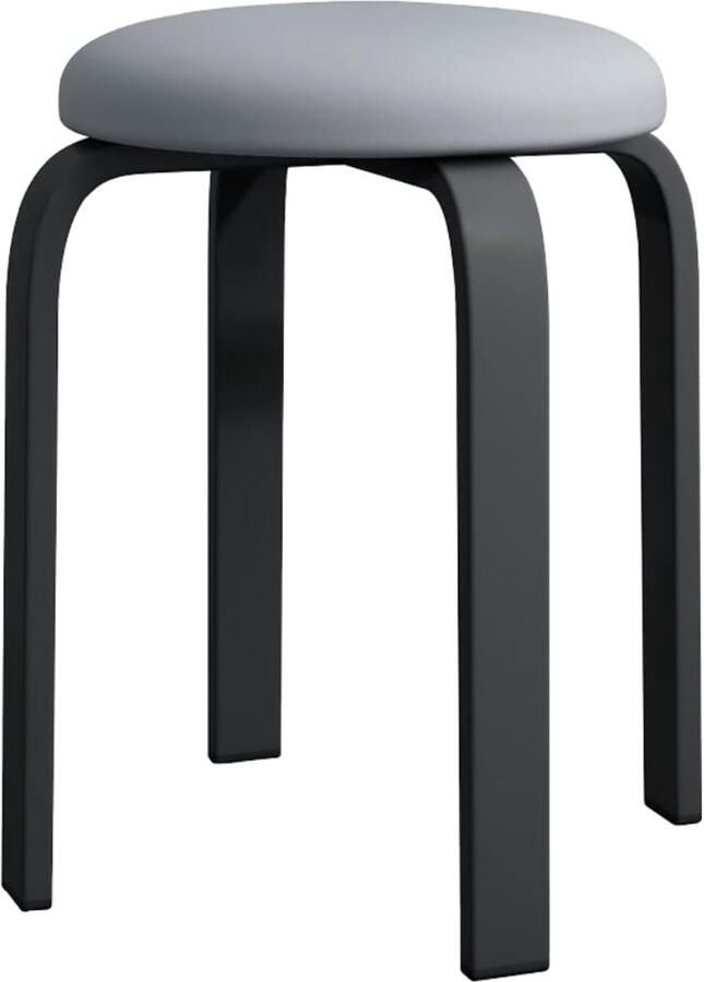 Goodivery Stapelbare metalen kruk met comfortabele ademende bekleding en verstelbare glijders