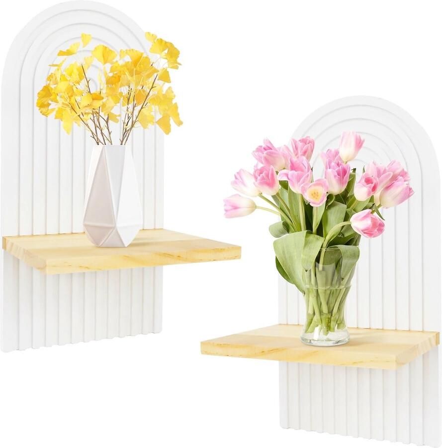 Goodivery Stijlvol Boho Wandrek van Massief Hout met Regenboog Design voor Ruimtes