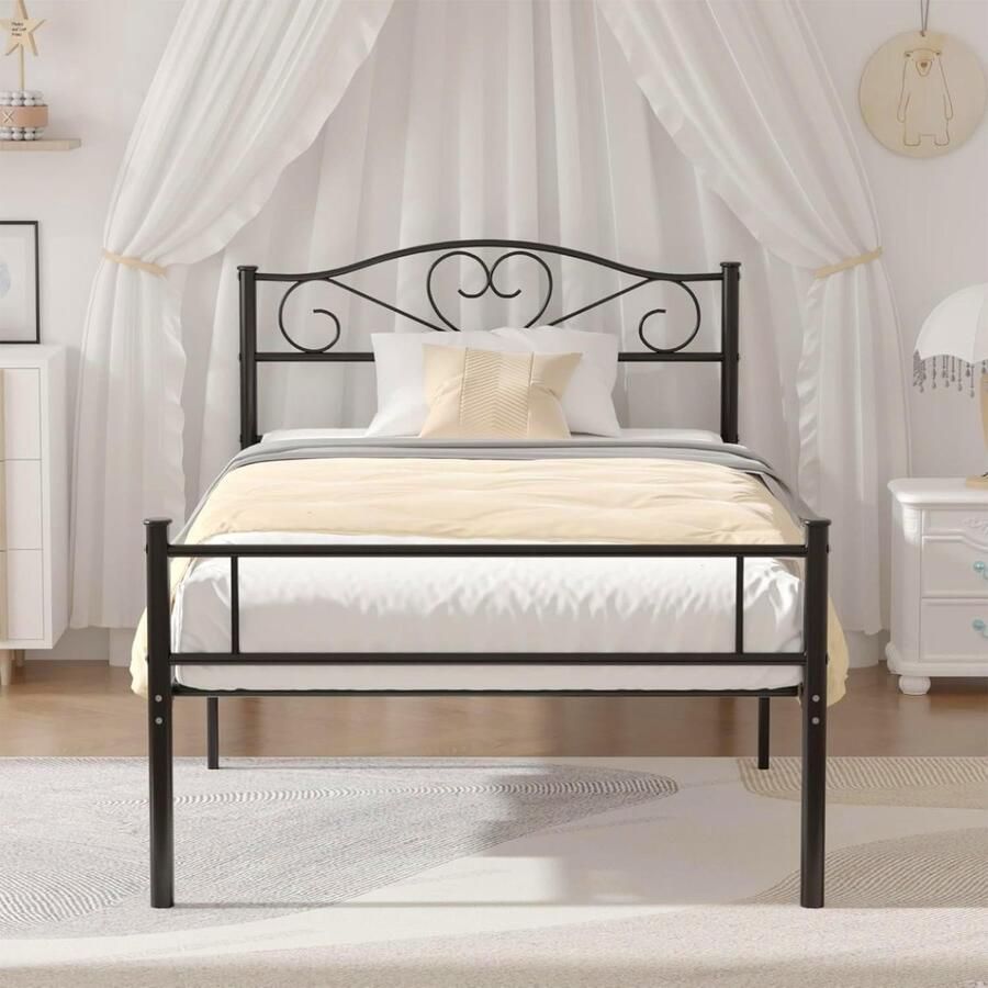 Goodivery Stijlvol metalen bedframe van 90 x 190 cm met eenvoudig montagesysteem