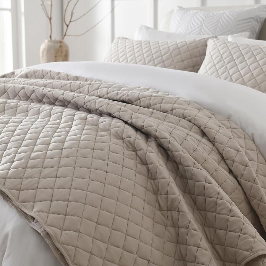 Goodivery Stijlvolle Bedsprei Set 220 x 240 cm met 2 Kussenslopen voor Tweepersoonsbed